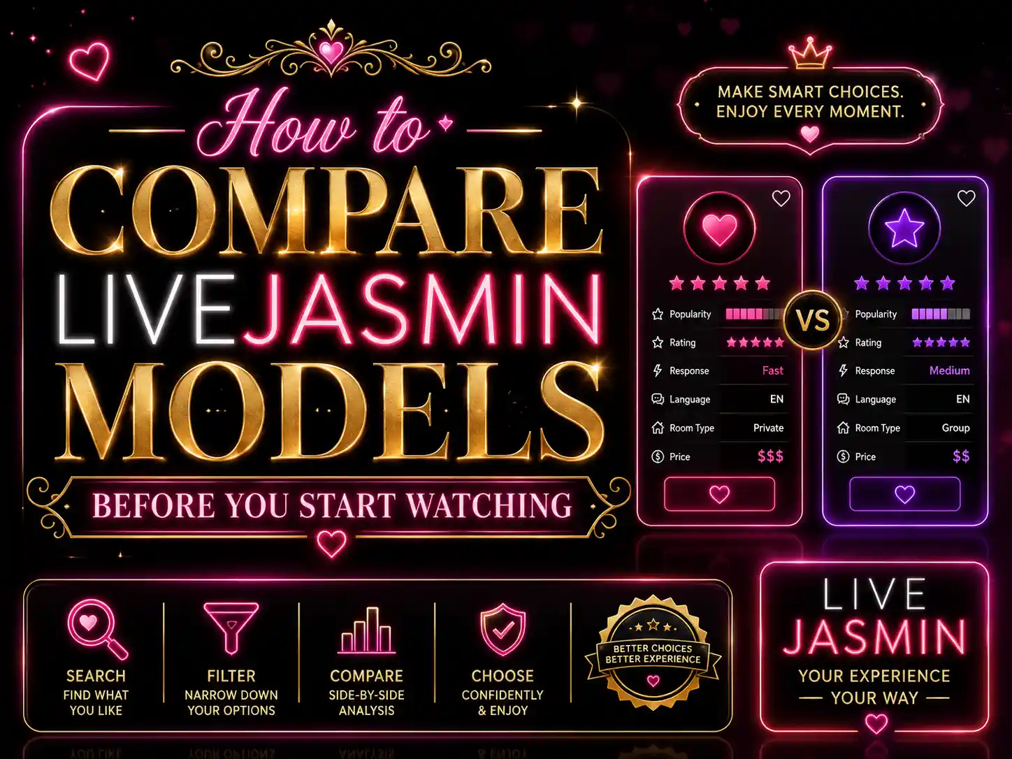 How to Compare LiveJasmin Models Before You Start Watching